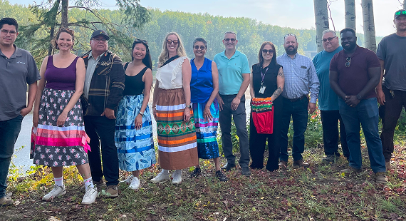 TELUS team members joined Tallcree First Nation at a community culture celebration in 2025.